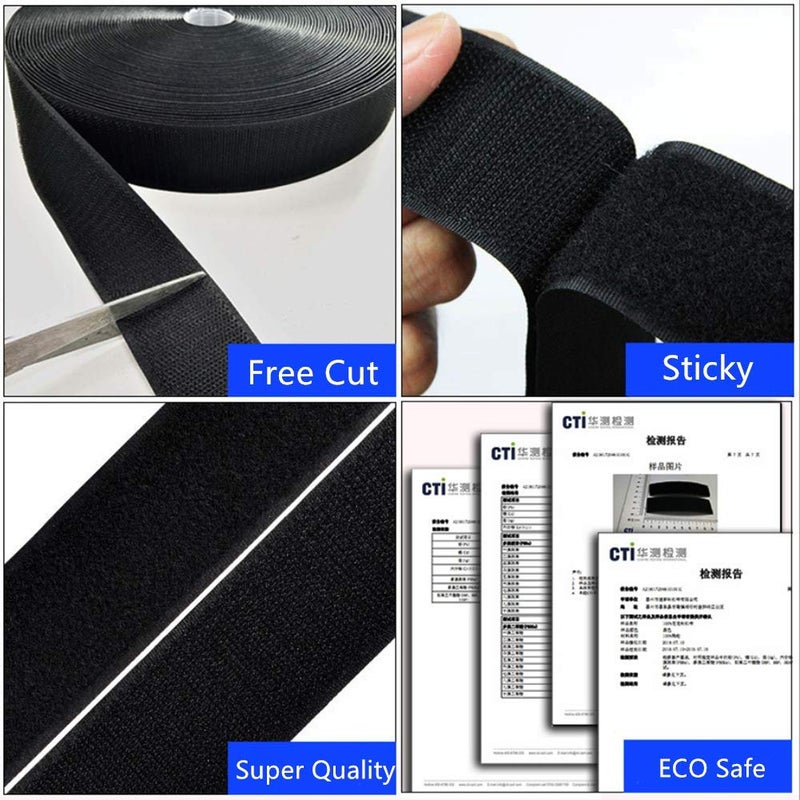 Missyoung Sew on Hook and Loop Tape 3/4 Inch Width, Non-Adhesive Sticky Back, Sewing Fastening Tape Nylon Fabric Fastener Interlocking Tape Sewing Fasteners for Sewing DIY Crafts (White, 16.4FT) - Image 5